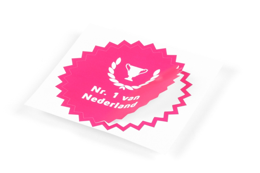 Eigen ontwerp stickervel goedkoop online printen Printenbind.nl