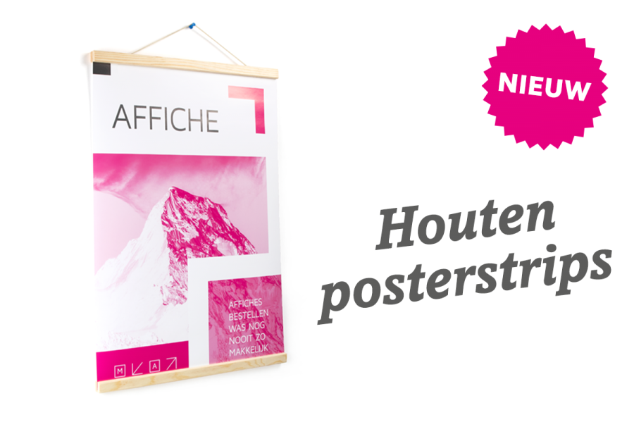 Nieuw! Houten Posterhanger Printenbind.nl